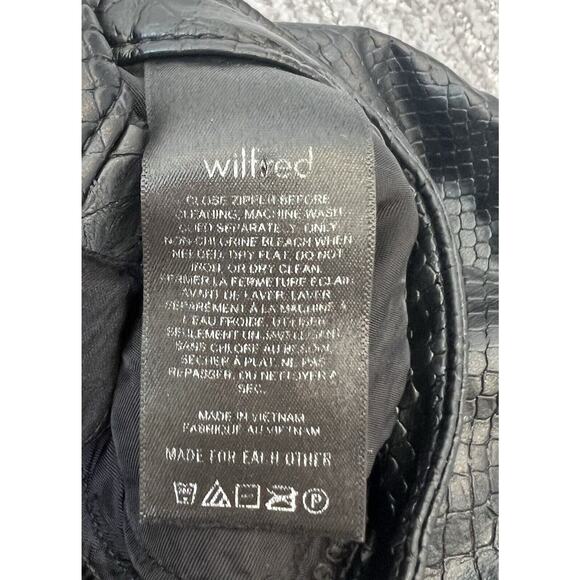 Aritzia Wilfred Melina Pant Snakeskin Croc Faux Vegan Leather Pants Ankle Sz S - Picture 5 of 8